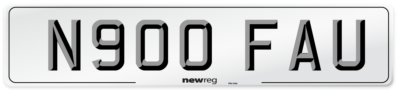 N900 FAU Number Plate from New Reg